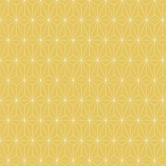 a yellow and white geometric pattern with small stars on the bottom, as well as an orange background