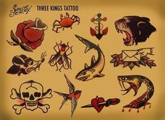 there are many different tattoos on this sheet