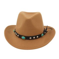 Camel, Light Brown, Western Cowboy, Cowgirl Hat, Turquoise, Men Women, Wide Brim Cowboy Top, Cowboy Hats Women, Hats Western, Black Fedora Hat, Fedora Hat Men, Wool Fedora Hat, Black Fedora, Western Cowboy Hats, Riding Hats