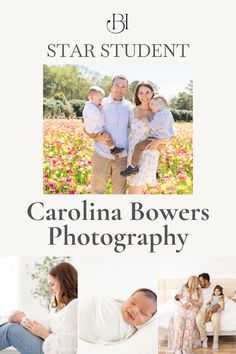 the carolina bowers photography website has been updated to include images from their family and friends