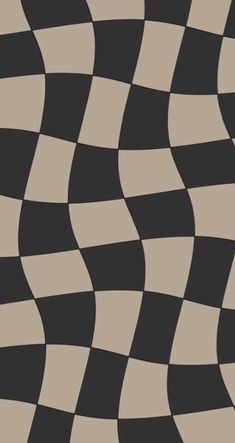 an abstract black and white checkerboard pattern with wavy lines in the center,