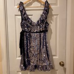 Perfect Party Dress Size 12 Mini Dress From Free People Brand New Never Worn- I Bought For A Trip In Vegas And I Didn’t Wear It. Stunning Dress Holiday A-line Dresses With Sequins, Party Mini Dress With Sequins, A-line Shape, Sequin A-line Mini Dress For Party, Sleeveless Summer Holiday Dress, Party Sequin A-line Mini Dress, Flirty Sleeveless Sequin Dress For Holiday, Blue Holiday Party Dress, Holiday Sleeveless Party-ready Mini Dress, Sequin A-line Mini Dress For Night Out