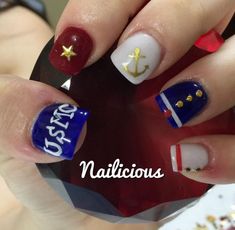 Boat Nails, Michelle Nails, Pretty Nail Polish, Graduation Nails, Pearl Nails, Sail Boat