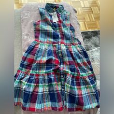 Never Worn Tags On It Size 12 Casual Cotton Dresses By Ralph Lauren, Casual Cotton Ralph Lauren Dresses, Blue Cotton Preppy Dress, Preppy Blue Cotton Dress, Casual Blue Ralph Lauren Dress, Ralph Lauren Blue Summer Dress, Girls Shirt, Ralph Lauren Dresses, Ralph Lauren Blue