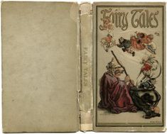 an old book with fairy tales written on it