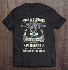 Once A Plumber Always A Plumber No Matter Where You Go Or What You Do Grey And Gold, Colorful Hoodies, Unique Print, Individual Style, Unique Fashion, Black And Navy, Plumbing, Wardrobe Essentials, Fitness Fashion