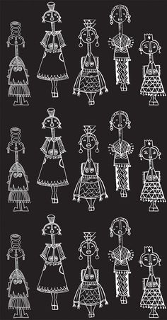 an image of different designs on a black background