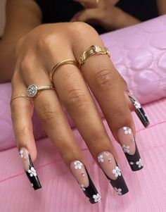 Acrylic Nails Ideas Aesthetic, Drip Nails, Edgy Nails, Coffin Shape Nails, Long Acrylic Nails Coffin, Long Square Acrylic Nails, Bling Acrylic Nails, Square Acrylic Nails, Fire Nails