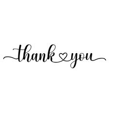 the word thank you written in black ink