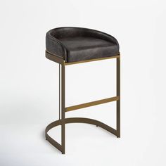 Bradley Genuine Leather Bar & Counter Stool & Reviews | Joss & Main Counter Bar, Leather Bar, Counter Bar Stools, Bar Areas, Bar Area, Bar Counter, Take Me Home, Joss And Main