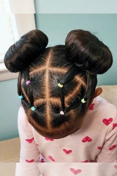 Cute Hairstyles for Black Girls Cute Kid Hairstyles Black Natural, Simple Hairstyles Black Kids, Kids Hairstyles Ponytails, Cute Hairstyles For Curly Hair Black Kids Easy, Cute Styles For Little Black Girls Hair, Black Kids Hairstyles Ponytails, Two Ponytails For Kids, Curly Hairstyles For Kids Easy, Hairstyles Black Girls Kids