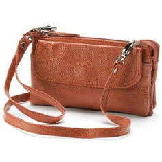 AmeriLeather Mia Leather Wristlet, Women's, Brown Vintage Backpacks, Leather Style, Best Bags, Leather Wristlet, Small Purse, Leather Purse, Wrist Strap, Handbag Accessories, Womens Backpack