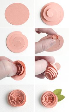 the steps to make an origami rosette for someone's fingernail