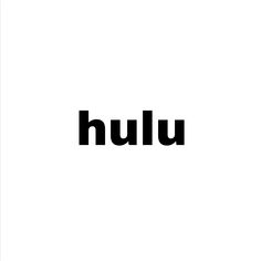 the word hulu is written in black on a white background