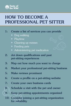 how to become a professional pet sitter for dogs and cats with pictures on it