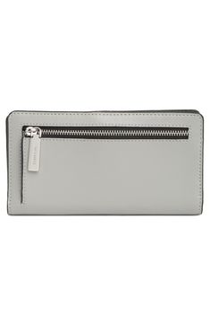 With plenty of room for cards and cash, this large bifold wallet with a slim profile is perfect for everyday use. 7"W x 3"H x 1"D Leather Imported Modern Bifold Wallet With Zipper Closure, Everyday Bifold Wallet With Zipper Closure, Nimbus Gray, Bifold Wallet, Kate Spade New York, Nordstrom Rack, Kate Spade, Nordstrom, New York