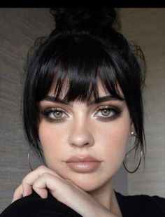 Boho Makeup, Hair Dos, Makeup Inspo, Dark Hair, Skin Makeup, Green Eyes, Maquillaje De Ojos, Makeup Inspiration, Wedding Makeup