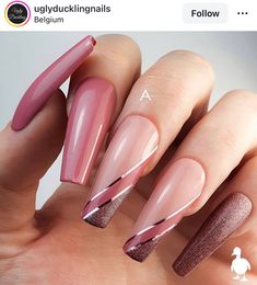 Dope Nail Designs Coffin, Nagellack Trends, September Nails, Stylish Nails Designs, Pretty Nail Art Designs, Ugly Duckling, Beautiful Nail Designs, Classy Nails, Pretty Acrylic Nails