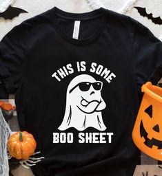 This Is Some Boo Sheet T-shirt,funny Halloween Shirt Ghost Tshirt, Halloween Shirts For Boys, Halloween Shirt Design, Funny Adult Shirts, Funny T Shirt Sayings, Boo Sheet, Boo Shirts, Paint Shirts, Cricut Halloween