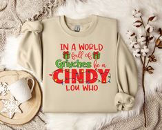 Cindy Lou Who Costume, Who Costume, Christmas Party Attire, Cindy Lou Who, Xmas Jumpers, Cute Christmas Shirts, Holiday Apparel, Cindy Lou, Party Attire