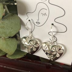 "Elegant 925 SilverEarrings, Statement Earrings, Long Dangle Drop Silver Earrings, Wedding Earrings, Christmas Earrings. Ladies /Womens Earrings, Gifts for Her Width: 1/2 \"     Length: 1/2\"  FREE Delivery Anywhere in Canada and USA via Canada Post / USPS  My Little PeaChews Winnipeg, Manitoba" Double Heart Pierced Earrings For Mother's Day, Pierced Double Heart Earrings For Mother's Day, Mother's Day Double Heart Pierced Earrings, Silver Double Heart Earrings For Valentine's Day, Pierced Earrings As A Valentine's Day Gift For Her, Pierced Dangle Heart Earrings For Mother's Day, Heart-shaped Pierced Earrings For Mother's Day, Drop Heart Earrings For Pierced Ears As Gift, Mother's Day Heart Pendant Earrings For Pierced Ears