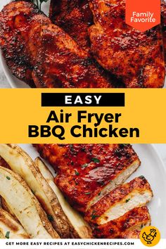 easy air fryer bbq chicken recipe on a plate