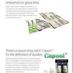 an ad for the gaponi brand, with three bottles and two tubes on it