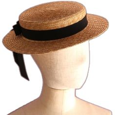 Classic Brown Boater Hat For Spring, Adjustable Straw Boater Hat With Short Brim, Classic Brown Summer Top Hat, Brown Flat Crown Boater Hat For Spring, Classic Mini Hat With Short Brim For Beach, Spring Brown Boater Hat With Flat Crown, Classic Wide Brim Mini Hat For Summer, Brown Straw Boater Hat For Kentucky Derby, Kentucky Derby Brown Straw Boater Hat