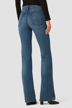 Designed with elastic panels for added comfort and support, our Nico Maternity Bootcut Jean is cut for a streamlined fit with premium super stretch denim in the Blue Sunset wash. Details Front Rise: 9", Leg Opening: 19", Inseam: 34"Model Height 5’9"Model wearing size 25Measurements based on size 27 Fabric + Care Content: 93% Cotton 6% Poly 1% Elastane Machine wash cold with like colorsDo not bleachTumble dry low or hang to dry Blue Sunset, Bootcut Jean, Pregnant Belly, Maternity Jeans, Denim Branding, Men Fits, Hudson Jeans, Jeans For Sale, Model Height