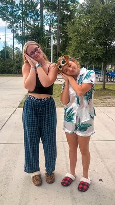 two young women standing next to each other