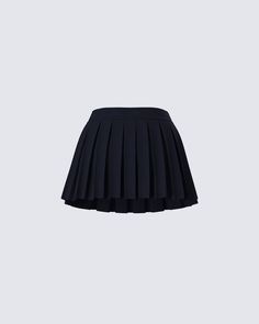 Serve looks with this staple piece mini skirt 🖤 Made from stretch suiting fabric, and complete with a pleated design for a timeless and versatile look that will turn any day into a good outfit day 😌 Pleated Tiered Mini Skirt With Relaxed Fit, Classic Mini Pleated Skirt For Work, Workwear Mini Pleated Skirt With Pleated Hem, Trendy Pleated Mini Hem Skort, School Uniform Style Pleated Mini Skirt, Fitted Mini Skirt For School Uniform, Elegant Pleated Mini Tennis Skirt, Workwear Pleated Mini Skirt, Fitted Lined Mini Skirt For School