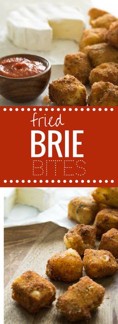 fried brie bites with ketchup on the side