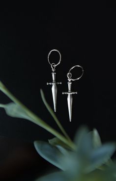 A symbol of protection these knife earrings will add a little fierce-ness to your day. Pair these beauties perfectly with our Marceline Necklace in 14k Gold, Brass, or Silver. FEATURED IN BRITISH VOGUE "Cival is a collective of women who design, and hand make jewelry that inspires creativity and confidence. As a symbol of protection, our 'Marceline' earrings are a nod to our fierce side, embodying bravery, and strength." - British Vogue September 2021 Issue Materials & Details Knife charm measur Marceline Cosplay, Knife Earrings, Symbol Of Protection, Dagger Earrings, Make Jewelry, Polymer Clay Projects, Vogue Magazine, Stunning Jewellery, Hand Made Jewelry