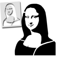 a woman's profile is shown next to an image of the same person in black and white