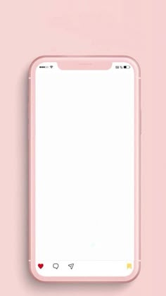 a pink phone with an empty screen on the top and bottom side, in front of a light pink background