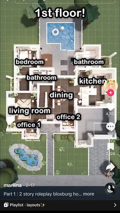 the floor plan for this house is very large and has lots of room to put in it