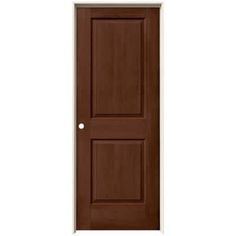 a brown door on a white background