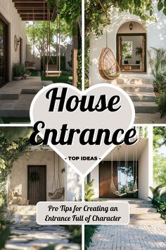 ♥ Looking to make a grand entrance? Step into luxury with this modern house entrance featuring stunning doors and exquisite design details. Get inspired with these house entrance ideas for a stylish and welcoming entryway. 🏡✨ #houseentrance #modernhouse #luxurydesign #interiordesign #entrywayideas How To Decorate Your Front Door Entrance, Awkward Front Door Entrance, Side Door Entrance Ideas, House Entrance Decor, Front Entryway Ideas Exterior, Houses Entrance, Modern House Entrance, House Entrance Ideas, House Entrance Design