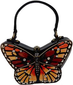 Timmy Woods Beverly Hills Monarch Butterfly Organic Wood Handbag Butterfly Handbag, About Butterfly, Fancy Purses, Funny Bags, Butterfly Bags, Art Jewelry Design, Floral Handbags, Organic Wood