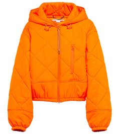 Quilted technical hooded jacket Stella Mccartney Jacket, Style Bundle, Stella Mc, Orange Jacket, Sporty Design, Clothing Websites, 50 Shades, Puffer Coat, Kids Jacket