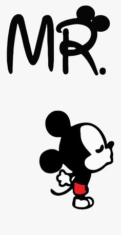 mickey mouse with the word mr on it