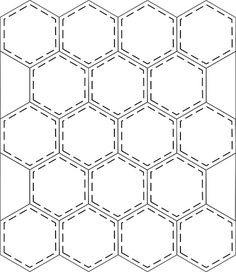 the hexagonal pattern is shown in black and white