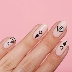 American Nails, Olive And June, Nail Art Designs Summer, Geometric Nail, Pretty Nail Designs, Party Nails