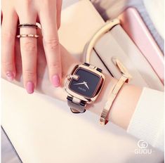 Trendy Rose Gold Watch With Round Dial, Trendy Analog Watch As Gift, Trendy Analog Watches For Gift, Trendy Rectangular Dial Watch As Gift, Trendy Rectangular Dial Watch For Gift, Trendy Rectangular Dial Watch As A Gift, Elegant Rose Gold Watches As Fashion Accessory, Trendy Party Watches, Trendy Rose Gold Watch For Party