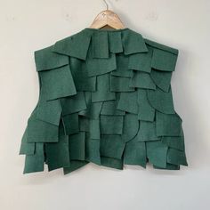 Very Unique Design Vest, Unisex,Felt Material,One Size Fits All Loose Vest, Green Vest, Felt Material, One Size Fits All, Unique Design, Unique Designs, Felt, Womens Tops, Crop Tops