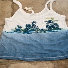 Never Worn With Tag! Size Large Casual Tank Top For Vacation, Blue Cotton Tank Top For Beach Season, Casual Blue Tank Top For Vacation, Casual Blue Tank Top For Beach Season, Trendy Blue Tops For Vacation, White Casual Tops For Vacation, Casual White Tank Top For Beach Season, Casual Blue Top For Vacation, Aeropostale