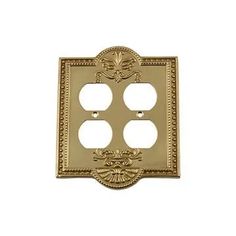 Nostalgic Warehouse Meadows Double Duplex Switch Plate Wall Outlet Covers, Video Backdrops, Outlet Plates, Lantern Post, Greek Revival, Decorative Borders, Unlacquered Brass, Brass Lighting, Wall Outlets