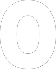 the letter o is shown in black and white, with an oval shape at the center