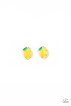 Colorful earrings in assorted colors and shapes. This fruity frame is Lemon. Earrings attach to standard post fittings.

Sold as one pair of post earrings. Trendy Nickel-free Enamel Earrings, Trendy Enamel Nickel-free Earrings, Trendy Enamel Drop Earrings, Trendy Yellow Earrings, Cute Yellow Nickel-free Earrings, Cute Nickel-free Yellow Earrings, Yellow Enamel Earrings, Lemon Earrings, Colorful Earrings