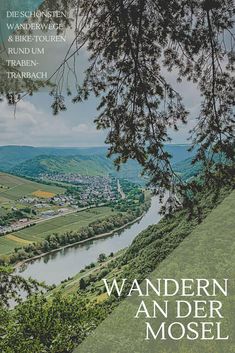 the cover of wandern an der mosel, with a river in the background